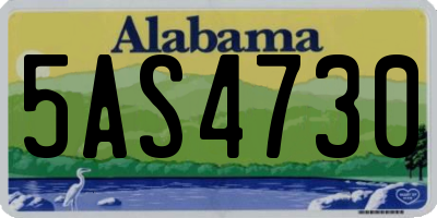 AL license plate 5AS4730