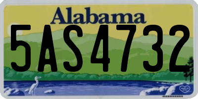 AL license plate 5AS4732
