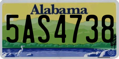 AL license plate 5AS4738