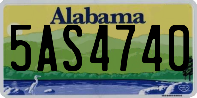 AL license plate 5AS4740