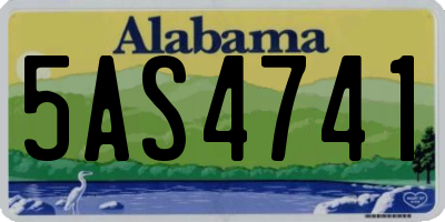 AL license plate 5AS4741