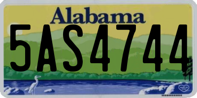 AL license plate 5AS4744
