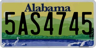 AL license plate 5AS4745
