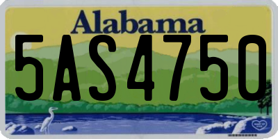 AL license plate 5AS4750