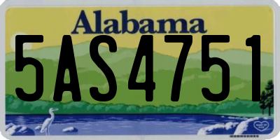AL license plate 5AS4751