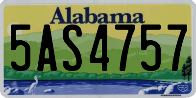 AL license plate 5AS4757