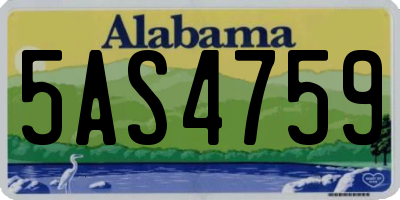 AL license plate 5AS4759