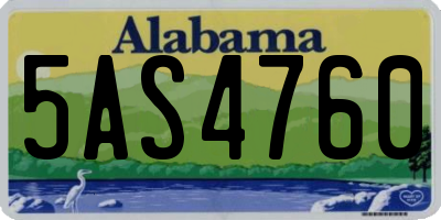 AL license plate 5AS4760