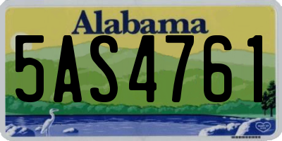 AL license plate 5AS4761