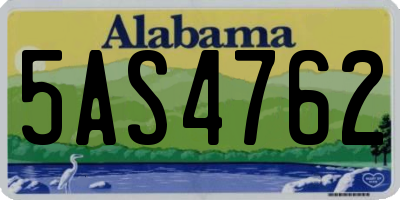 AL license plate 5AS4762