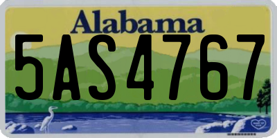 AL license plate 5AS4767