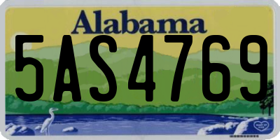 AL license plate 5AS4769