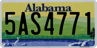 AL license plate 5AS4771