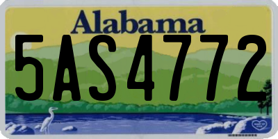 AL license plate 5AS4772