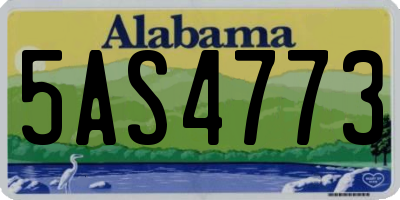 AL license plate 5AS4773