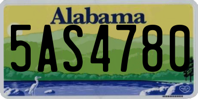 AL license plate 5AS4780