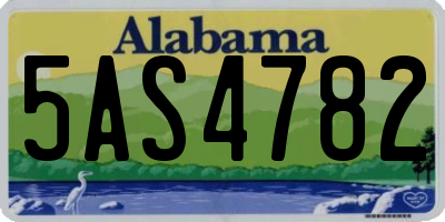 AL license plate 5AS4782