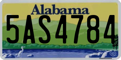 AL license plate 5AS4784