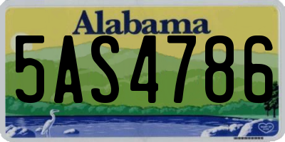AL license plate 5AS4786