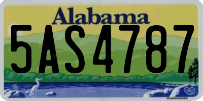 AL license plate 5AS4787