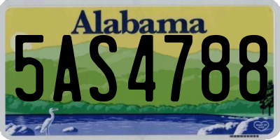 AL license plate 5AS4788