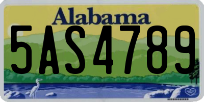 AL license plate 5AS4789