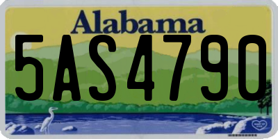 AL license plate 5AS4790