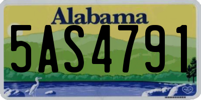 AL license plate 5AS4791