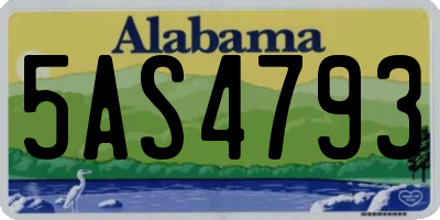 AL license plate 5AS4793