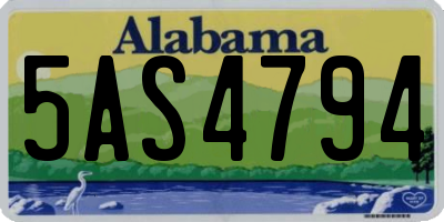 AL license plate 5AS4794