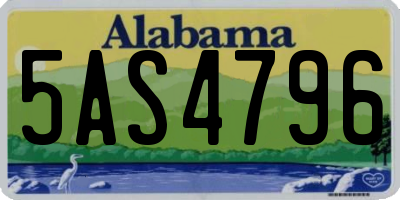 AL license plate 5AS4796