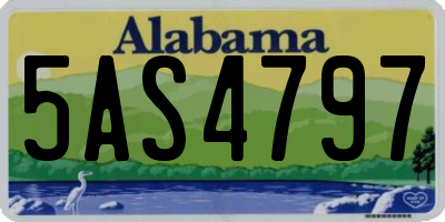 AL license plate 5AS4797