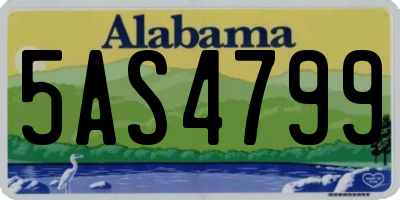 AL license plate 5AS4799