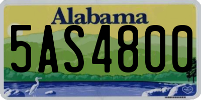 AL license plate 5AS4800
