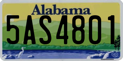 AL license plate 5AS4801