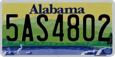 AL license plate 5AS4802