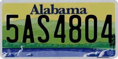 AL license plate 5AS4804