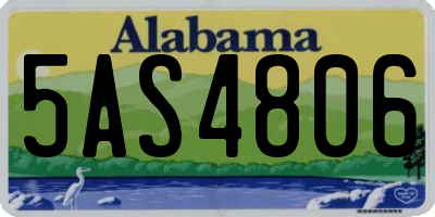 AL license plate 5AS4806