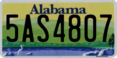 AL license plate 5AS4807