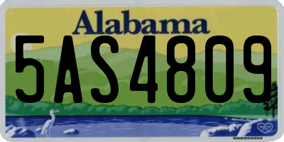 AL license plate 5AS4809