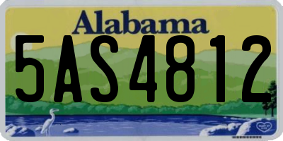 AL license plate 5AS4812