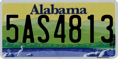 AL license plate 5AS4813