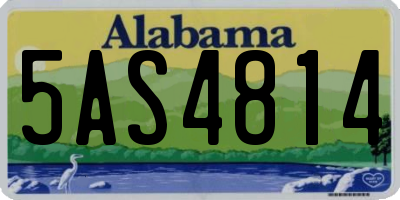 AL license plate 5AS4814