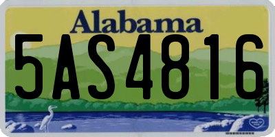 AL license plate 5AS4816
