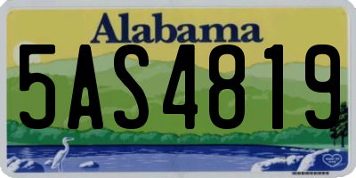 AL license plate 5AS4819