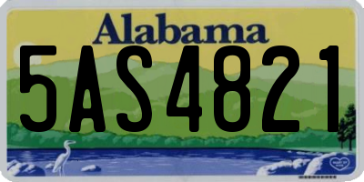 AL license plate 5AS4821