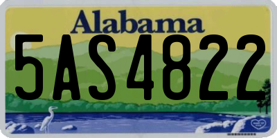 AL license plate 5AS4822