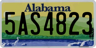 AL license plate 5AS4823