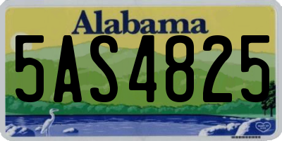 AL license plate 5AS4825
