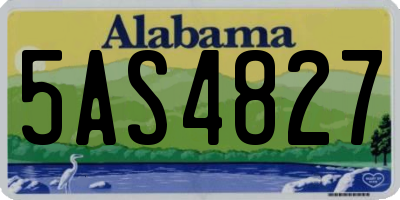 AL license plate 5AS4827